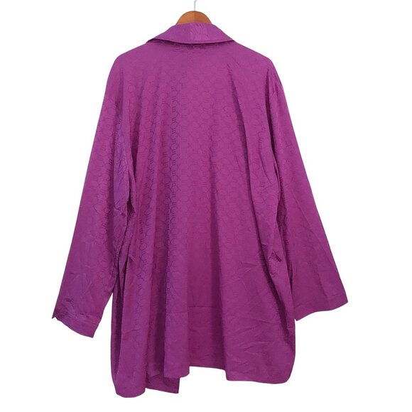 Savage X Fenty Mens Purple Lounge Set Smoking Jacket Pants XL New Satin Luxe - Picture 5 of 12